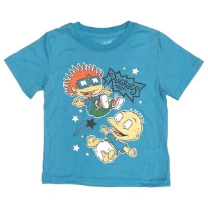 Rugrats Boys Blue Short Sleeved Tommy & Chucky T-Shirt Tee Shirt - Picture 1 of 2
