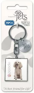 PET ANIMAL DOG POODLE KEYRING/TROLLY TOKEN PDSA/RSPCA - Picture 1 of 2