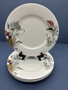 Prima Design FLORAL HENNA Marcela 10 1/2" DINNER PLATES Floral Sprays SET OF 4 - Picture 1 of 14