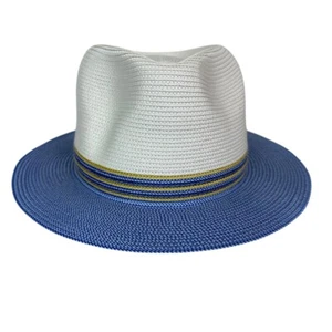 Bel Cappelli Womens Straw 2 1/4" Brim Fedora Adjustable Packable Sun Hat - Picture 1 of 14