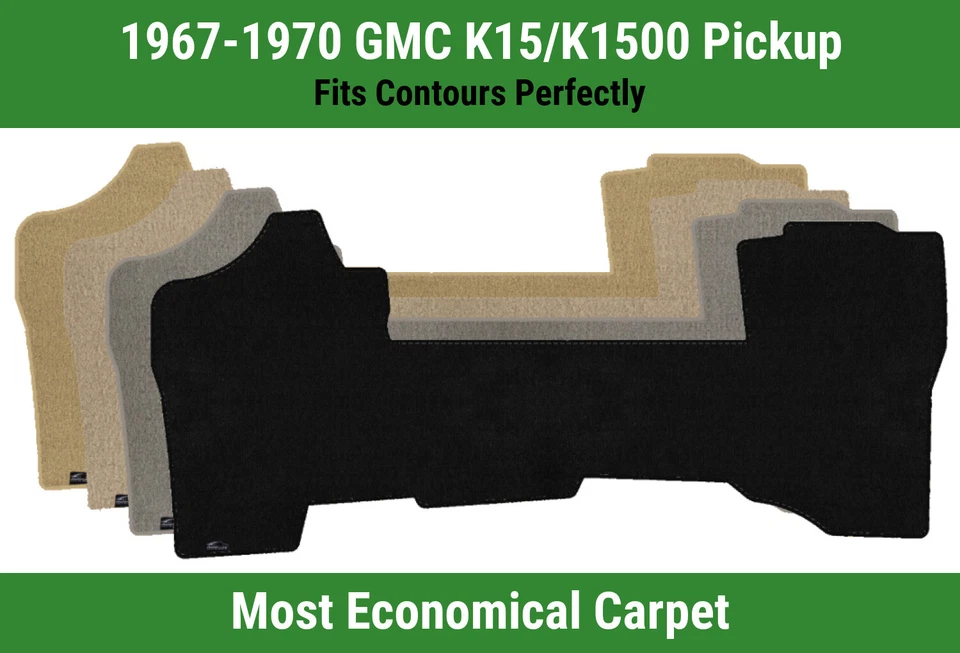 Коврик для переднего ряда Lloyd Velourtex для пикапа GMC K15/K1500 1967-1970 годов выпуска  - Изображение 1 из 4