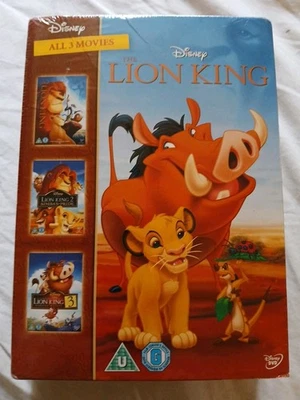 Disney the Lion King Trilogy DVD Box Set, 3-Movie Collection 1,2&3 IN CELLOPHANE - Image 1 of 2