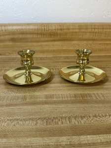 Baldwin Sold Brass Candlestick Holder Set Of 2 - Picture 1 of 8