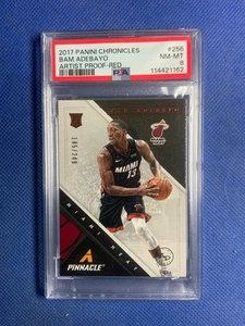 2017-18 Chronicles Bam Adebayo /249 RED ARTIST PROOF COLOR MATCH SP RC 256 PSA 8 - Picture 1 of 2