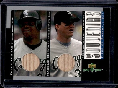 2001 Upper Deck MVP Frank Thomas Magglio Ordóñez Juego Souvenirs Bat Duos #B-TO Foto 1 de 2