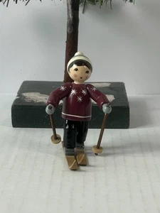 2173/25 Junge mit Ski Winterkinder ULMIK Erzgebirge - Bild 1 von 5