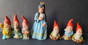 Vintage Made in West Germany Snow White and Gnomes Dwarfs - Picture 1 of 21