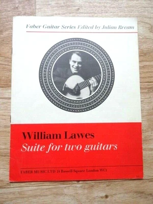 William Lawes - Suite For 2 Guitars ed. Bream (Faber Sheet Music 1967) VGC - Image 1 of 3
