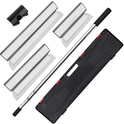 Uimoso Skimming Blade Set Putty Knife Combo 10/24/32in Drywall Tool with Handle - Image 1 of 4