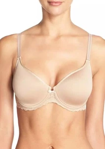 Reggiseno t-shirt CHANTELLE 17470 Merci ferretto perfetto nudo 74€ nuovo taglia 34DDD - Foto 1 di 4