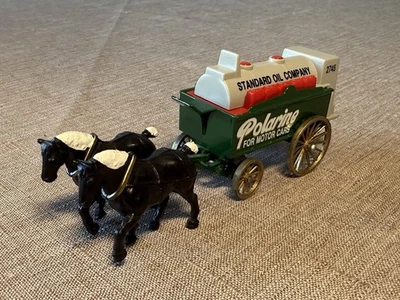 Lledo Chevron No. 9 Polarine Standard Oil Company Horse Drawn Wagon Vintage Toy - Image 1 of 4