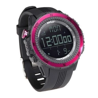Pyle Digital Sport Watch W/ Altimeter Barometer & Weather Forecast PSWWM82PN - Image 1 of 4