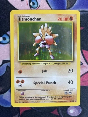 Hitmonchan Holo Rare Base Set 7/102 NM - Image 1 of 4