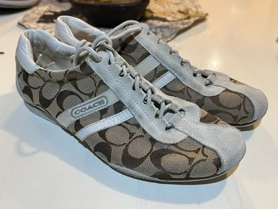 COACH Katelyn Women's Signature Tan Shoes Lace Sneakers Size 8.5 - Image 1 of 4