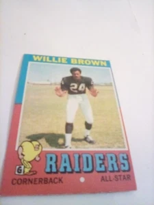 Tarjeta Topps 1971 patio Willie Brown #207 Oakland Raiders envío gratuito - Imagen 1 de 2