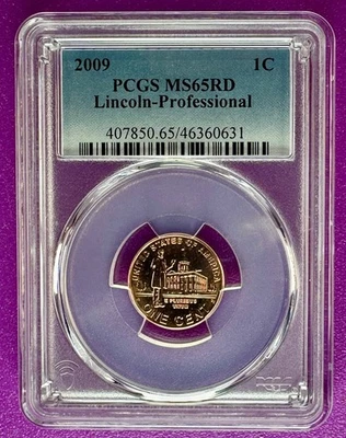 2009 1c Lincoln Professional Cent  PCGS MS65RD (631) - Image 1 of 2