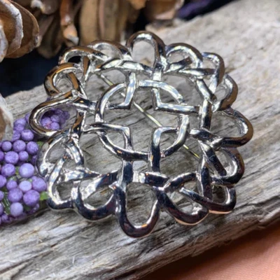 NUEVO PELTRE Cuatro Marías Nudo Celta Broche Escocia Corazón Escocés Prendedor Foto 1 de 4