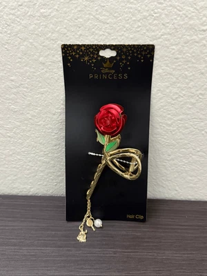 Disney Beauty And The Beast Rose Charm Claw Hair Clip - Image 1 of 3