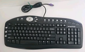 Emachines Querty Keyboard PS/2 Wired Purple Input Model KB-0108 Ergonomic - Picture 1 of 11