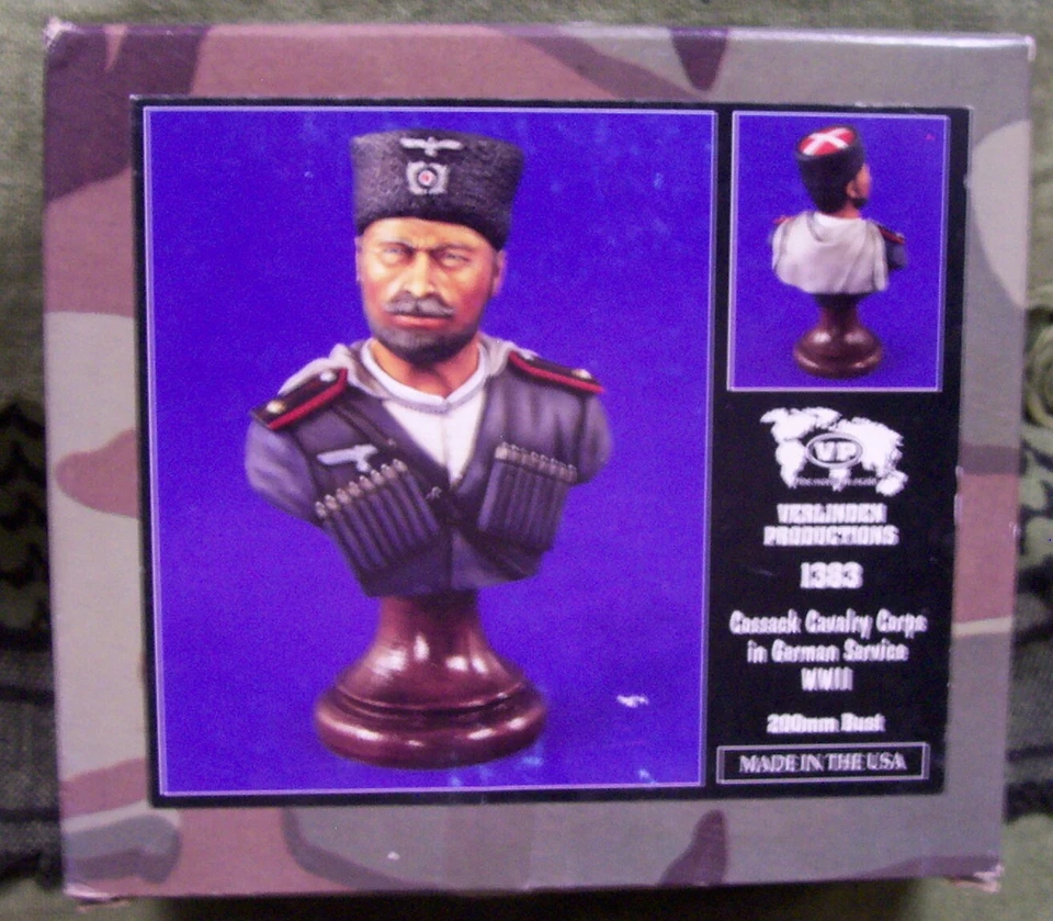 RUSSIAN COSSACK CAVALRY IN GERMAN SERVICE VERLINDEN 200MM 1/9 BUST WWII 1383 - Image 1 of 1
