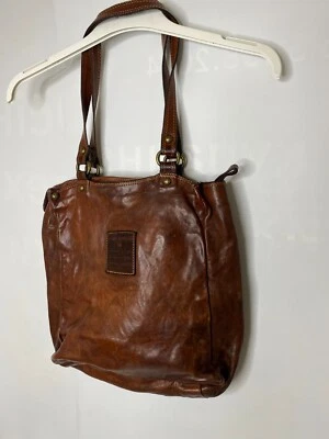 BOLSO DE CUERO TEJIDO CAMPOMAGGI EN CUERO ITALIANO MARRÓN Foto 1 de 4