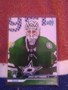 2023-24 UPPER DECK SERIE 1 DELUXE #60 JAKE OETTINGER DALLAS 235/250