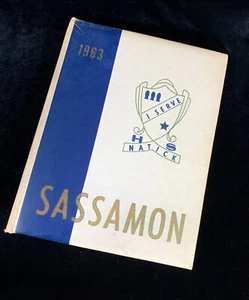 1963 Natick Massachusetts High School Yearbook The Sassamon Hardcover Excellent - Picture 1 of 11