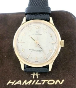 14 K Yellow Gold Vintage Hamilton Thin-o-matic Swiss Automatic Watch - Picture 1 of 5