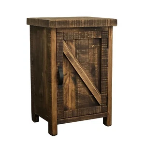 Rancho Rustic Nightstand with 1 door Right Side - Picture 1 of 7