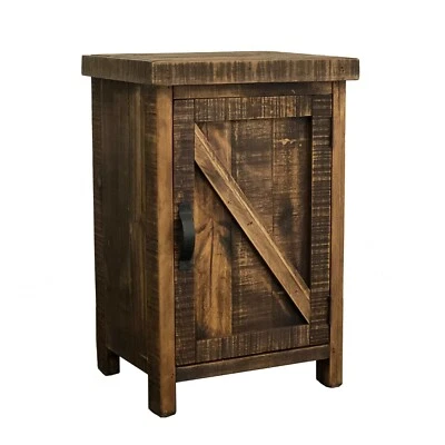 Rancho Rustic Nightstand with 1 door Right Side - Image 1 of 4