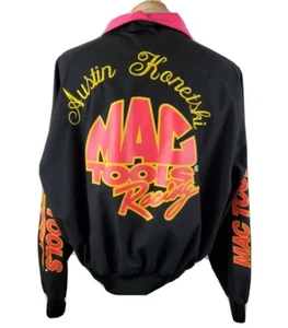 Swingster Mac Tools Racing Vintage Jacket XXL Austin Konetski Black Neon Graphic - Picture 1 of 12