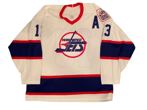 Winnipeg Jet Teemu Selanne 90’s CCM Jersey L Authentic Vintage Goals For Kids Cover