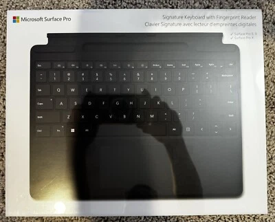 Microsoft Surface Pro Signature Keyboard w/Fingerprint Reader  8XG-00001 NEW - Image 1 of 2