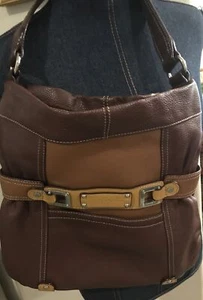 Tignanello Leather Bucket Handbag Shoulder Bag Purse Brown - Picture 1 of 6