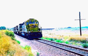 ORIGINAL KODACHROME SLIDE SANTA FE SD40-2 #5091 SEPTEMBER 2, 1990 - Picture 1 of 1
