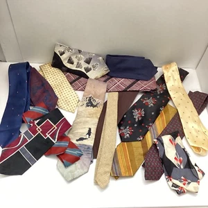 Lot of 16 Ties Retro Norm Core Groovy Tie ALL w Stains &or Flaws AS IS for Craft - Picture 1 of 11
