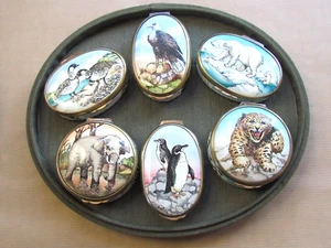 BATTERSEA & BILSTON ENAMELS HALCYON DAYS WORLD WILDLIFE COLLECTION (8870) - Picture 1 of 12