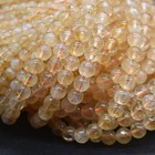 Cloudy Citrine Round Beads - 6mm - 14