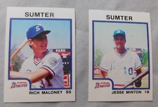 1987 ProCards Sumter Braves Baseball Card Pick one