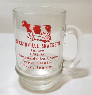 Винтажная кружка для газировки Brickerville Snackette Lititz PA ACL - Изображение 1 из 4