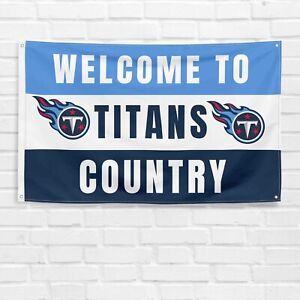 For Tennessee Titans Football Fans 3x5 ft Flag NFL Gift Welcome Banner