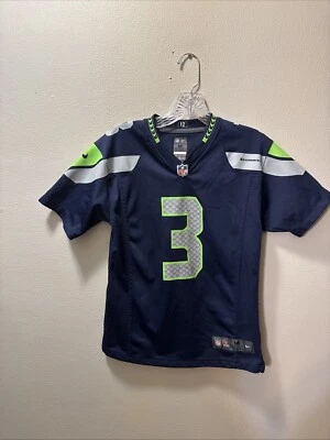 Camiseta de fútbol americano Nike NFL para jóvenes niños talla mediana 10/12 Russell Wilson #3 Seahawks Foto 1 de 4