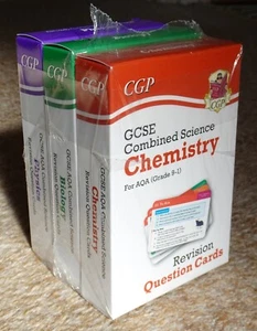 AQA GCSE Combined Science Chemisty, Biology & Physics Revision question cards - Imagen 1 de 1
