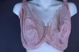 Elomi Lucie 4490 Underwired Unlined Plunge Bra USA size 40L pink - Picture 1 of 7