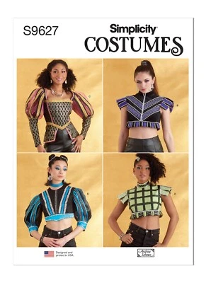 SIMPLICITY 9627 MISSES COSTUME TOPS Sewing Pattern  Sizes  6-14  & 14-22 - Image 1 of 4