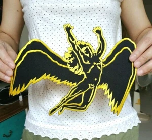 Led Zeppelin Band Music Logo Rock Wing Man Badge Embroidered Iron on Sew Patch - Picture 1 of 6