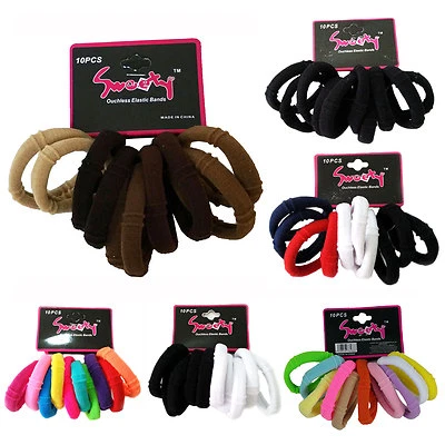 Elastic Hair Ties Ponytail Rubber Bands Ropes Ring Scrunchies Women Girls - Image 1 of 4