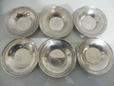 6 Noble ,vecchio Sottopiatto,Piccolo Tellerchen,800 Argento - Immagine 1 di 4