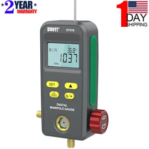 Manómetro de refrigerante digital colector manómetro HVAC A/C medidor de prueba de presión de vacío - Imagen 1 de 19