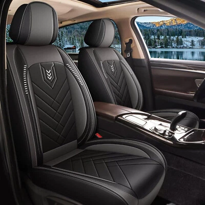 Car Seat Covers Fit for Volvo XC60 2010-2017 Faux Leather (5 Seats,Black&Grey) Foto 1 de 4